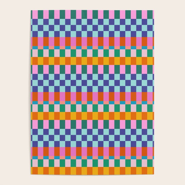 Checkerboard Stripes Poster Gallery Image 4