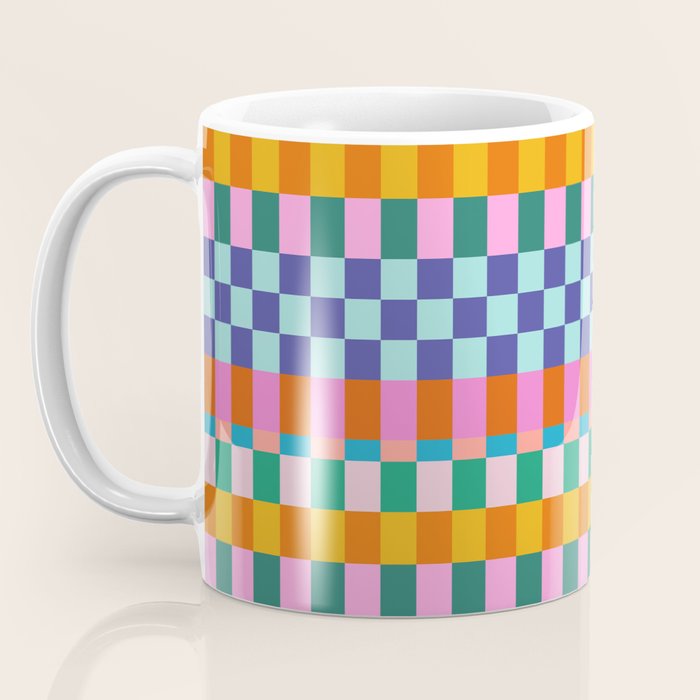 Checkerboard Stripes Coffee Mug Gallery Image 3