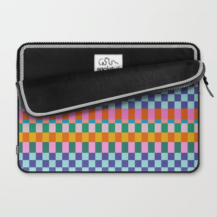 Checkerboard Stripes Laptop Sleeve Gallery Image 2