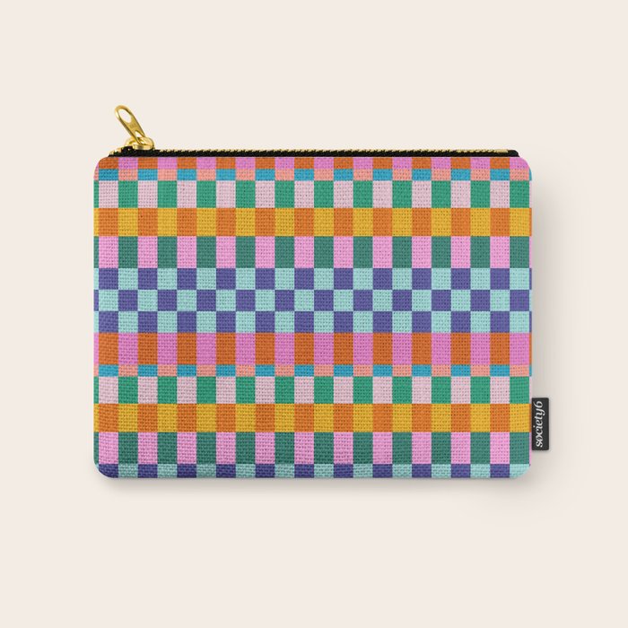 Checkerboard Stripes Carry All Pouch Gallery Image 1