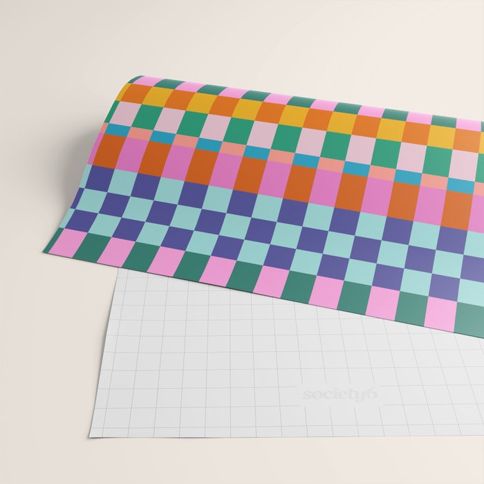 Checkerboard Stripes Wrapping Paper Gallery Image 2