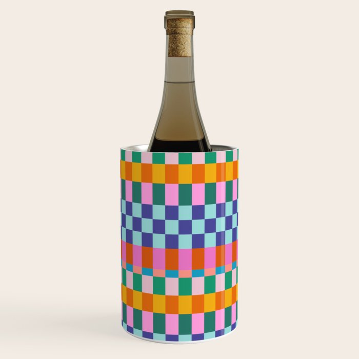 Checkerboard Stripes Wine Chiller Gallery Image 1