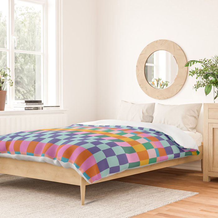 Checkerboard Stripes Duvet Cover Gallery Image 2