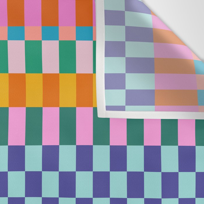 Checkerboard Stripes Wall Tapestry Gallery Image 3
