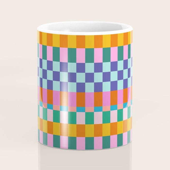 Checkerboard Stripes Coffee Mug Gallery Image 4