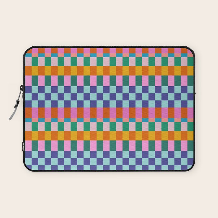 Checkerboard Stripes Laptop Sleeve Gallery Image 1