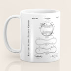 Baseball Patent - Softball Art - Black Chalkboard Coffee Mug Gallery Image 3