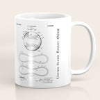 Baseball Patent - Softball Art - Black Chalkboard Coffee Mug Gallery Image 1