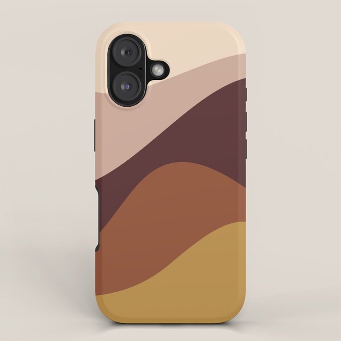 Abstract Color Waves III Desert Tones iPhone Case Gallery Image 1