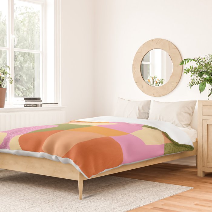 Bright Color Block Shapes Duvet Cover Gallery Image 2