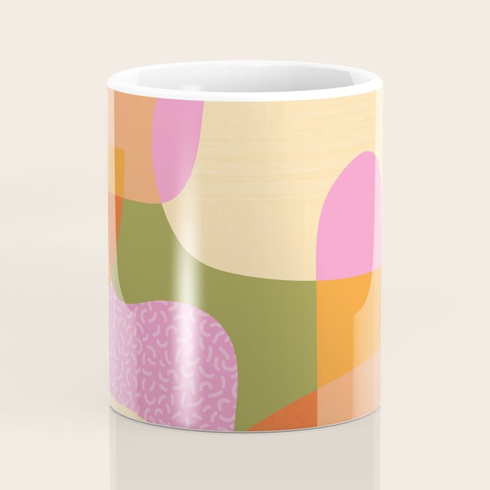 Bright Color Block Shapes Coffee Mug Gallery Image 4