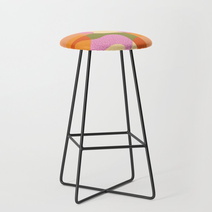 Bright Color Block Shapes Stool Gallery Image 1