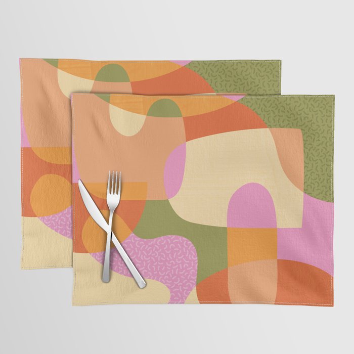 Bright Color Block Shapes Placemat Gallery Image 1