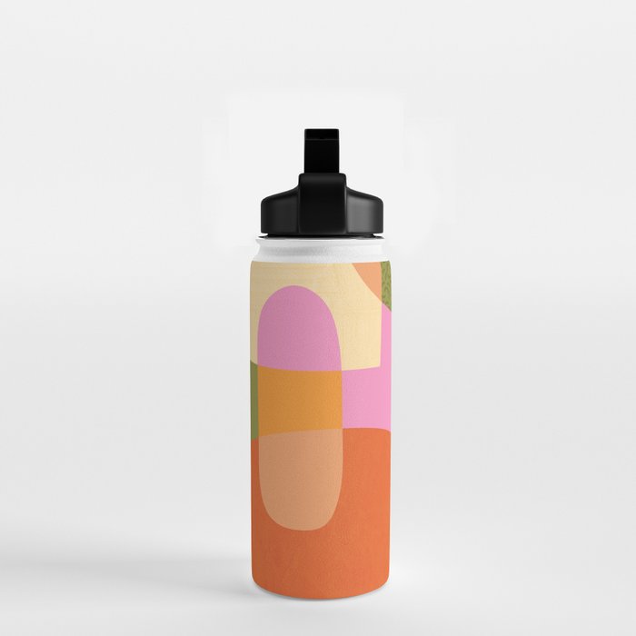 Bright Color Block Shapes Water Bottle Gallery Image 2