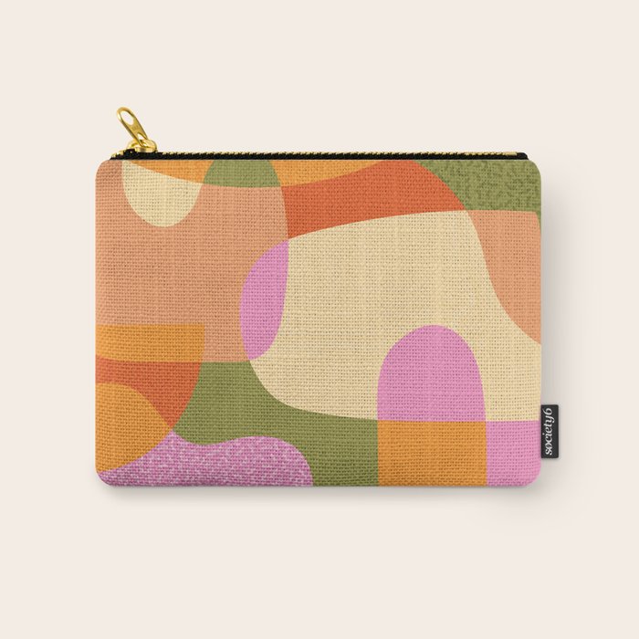 Bright Color Block Shapes Carry All Pouch Gallery Image 1