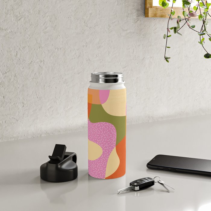 Bright Color Block Shapes Water Bottle Gallery Image 5