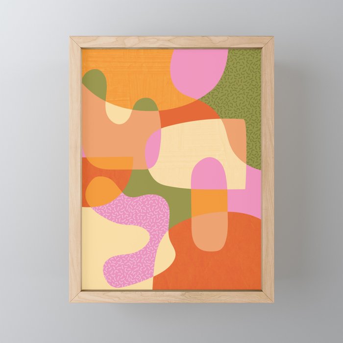 Bright Color Block Shapes Mini Art Print Gallery Image 1