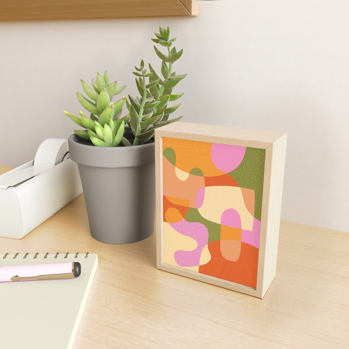 Bright Color Block Shapes Mini Art Print Gallery Image 2