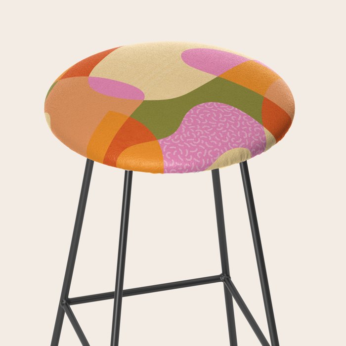 Bright Color Block Shapes Stool Gallery Image 2