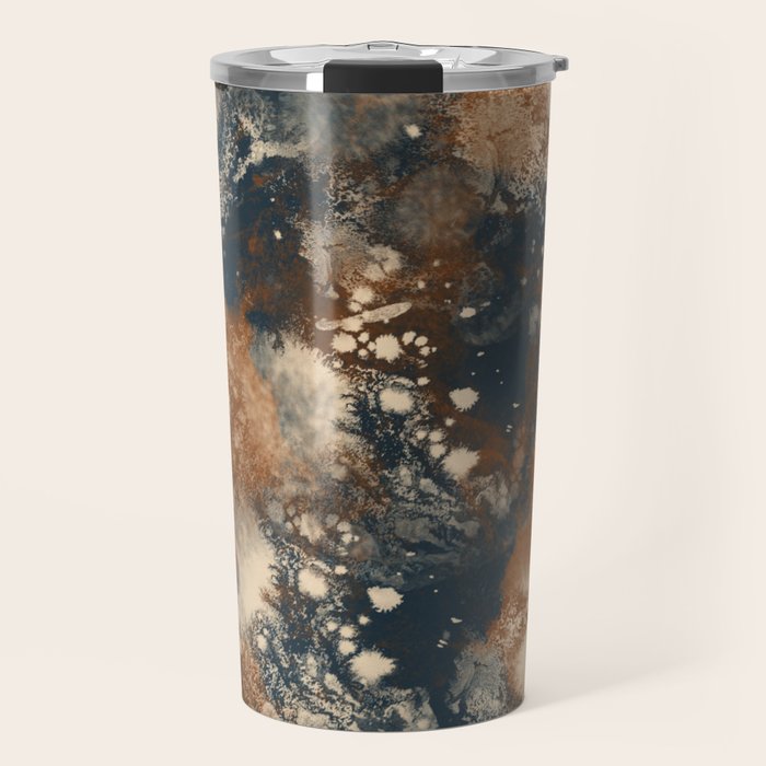 Earth watercolor splashes Travel Mug Gallery Image 1