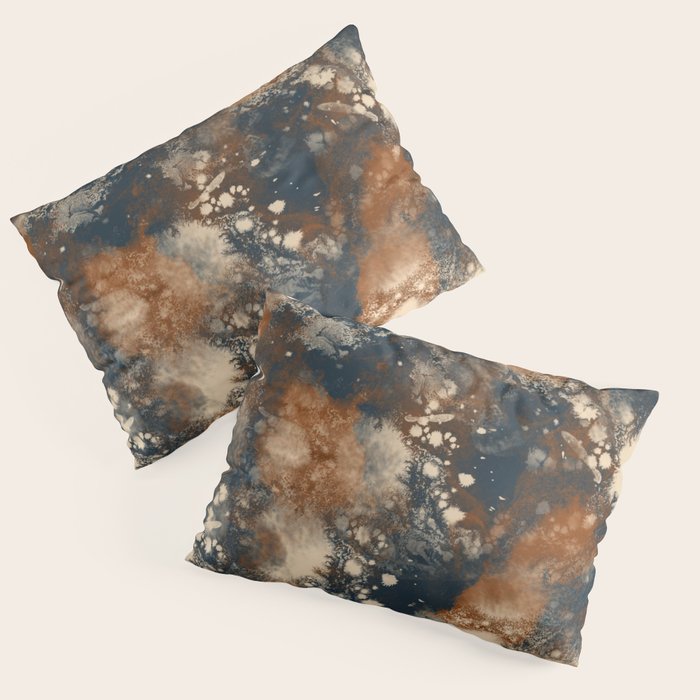 Earth watercolor splashes Pillow Sham Gallery Image 1