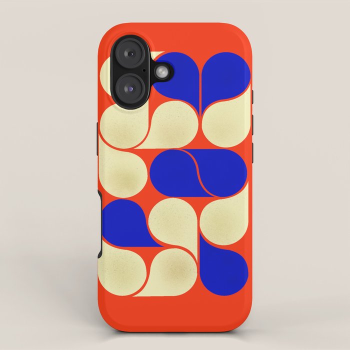 Mid-century geometric shapes-no10 iPhone Case Gallery Image 1