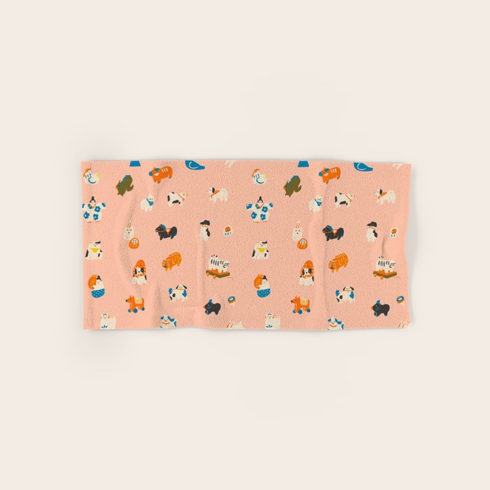 Japanese folk toys Bath Towel Gallery Image 1