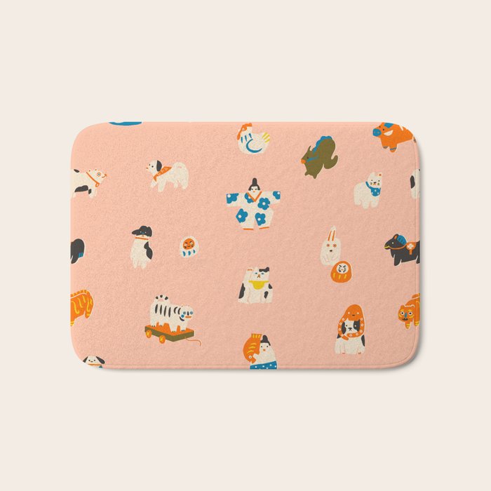 Japanese folk toys Bath Mat Gallery Image 1
