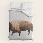 Buffalo In The Snow Comforter Gallery Image 6