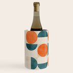 Geometric Modern MCM Orange Teal  Unique Artwork Wine Chiller Gallery Image 2