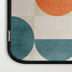 Geometric Modern MCM Orange Teal  Unique Artwork Laptop Sleeve Gallery Image 3