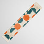 Geometric Modern MCM Orange Teal  Unique Artwork Table Runner Gallery Image 3