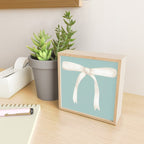 Bows & Ribbons Pattern XXVIII Pastel Mint Green Mini Art Print Gallery Image 2