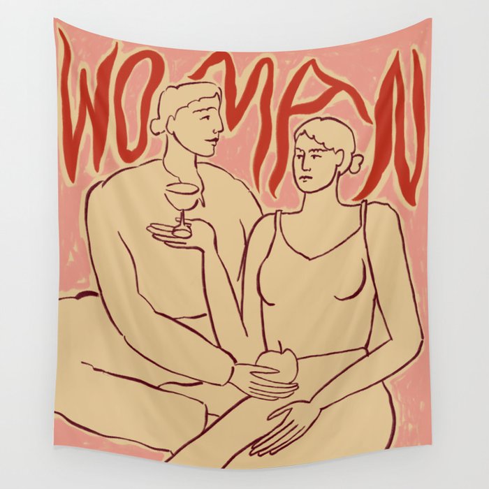 WOMAN NATURE Wall Tapestry Gallery Image 4