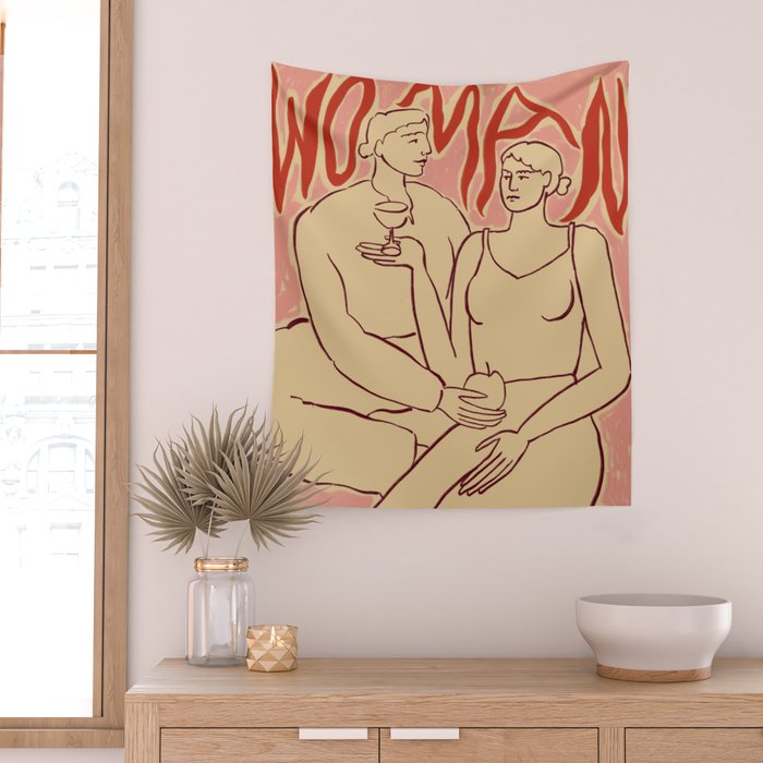 WOMAN NATURE Wall Tapestry Gallery Image 2