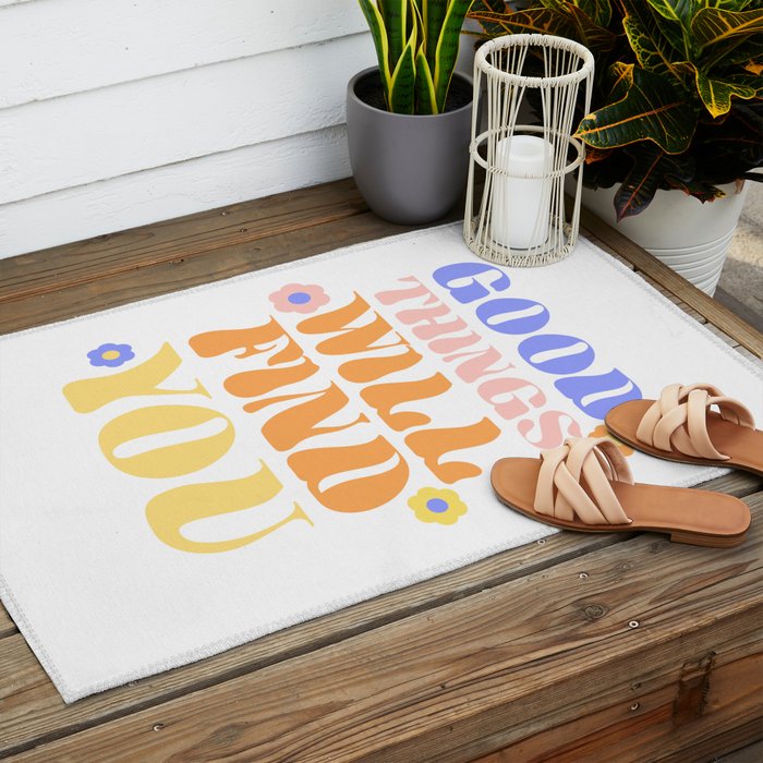 Good Things will Find You Outdoor Rug Gallery Image 2
