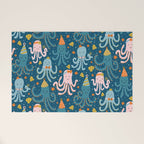 Octopus Birthday Party Pattern Welcome Mat Gallery Image 1