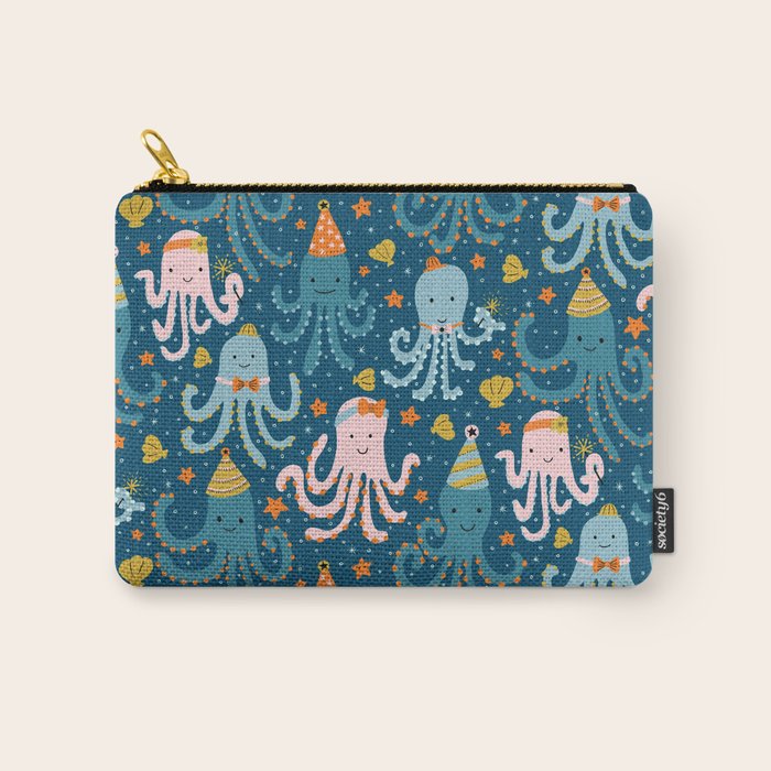 Octopus Birthday Party Pattern Carry All Pouch Gallery Image 1