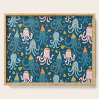 Octopus Birthday Party Pattern Serving Tray Gallery Image 1