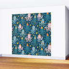 Octopus Birthday Party Pattern Wall Mural Gallery Image 2