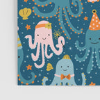 Octopus Birthday Party Pattern Poster Gallery Image 3
