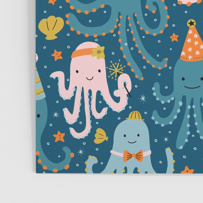 Octopus Birthday Party Pattern Poster Gallery Image 3