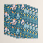 Octopus Birthday Party Pattern Wrapping Paper Gallery Image 3
