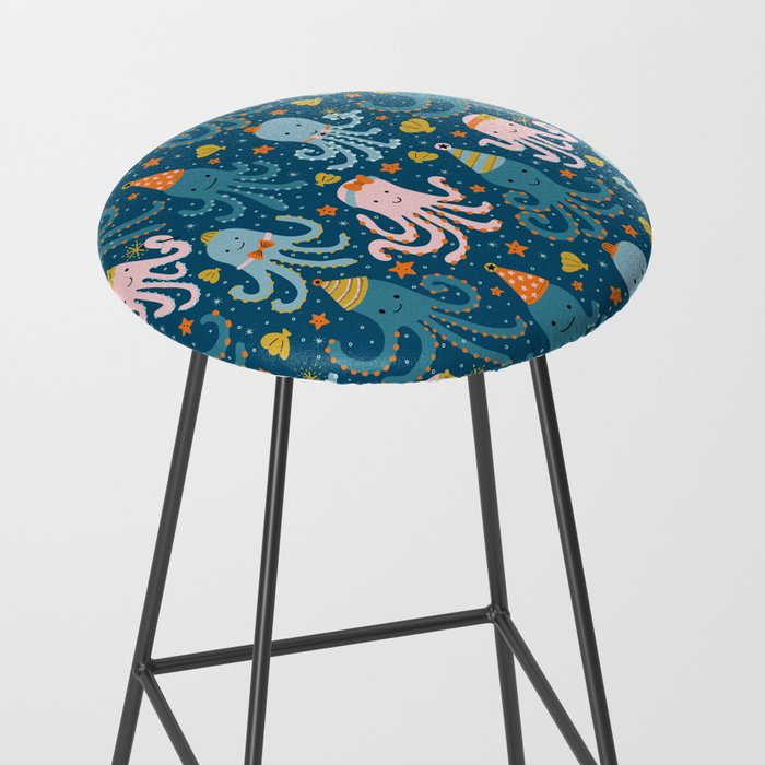 Octopus Birthday Party Pattern Stool Gallery Image 2