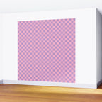 Lavender and Pink Checkered Checked Mini Checkerboard Pattern Wall Mural Gallery Image 2