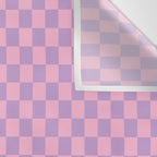 Lavender and Pink Checkered Checked Mini Checkerboard Pattern Wall Tapestry Gallery Image 3