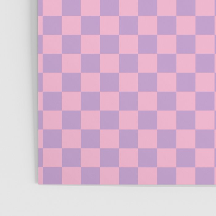 Lavender and Pink Checkered Checked Mini Checkerboard Pattern Poster Gallery Image 3