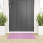 Lavender and Pink Checkered Checked Mini Checkerboard Pattern Welcome Mat Gallery Image 3