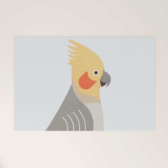 Whimsy Cockatiel Welcome Mat Gallery Image 1