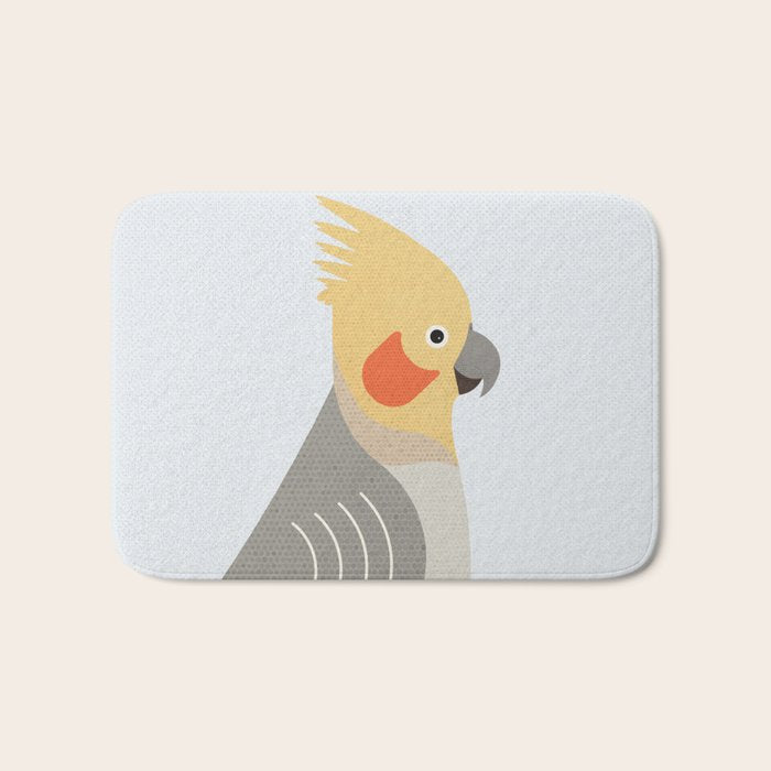 Whimsy Cockatiel Bath Mat Gallery Image 1